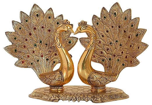 Vatikala Metal Kissing Peacock Decorative , Home Decor, Gift Item For Loved Ones